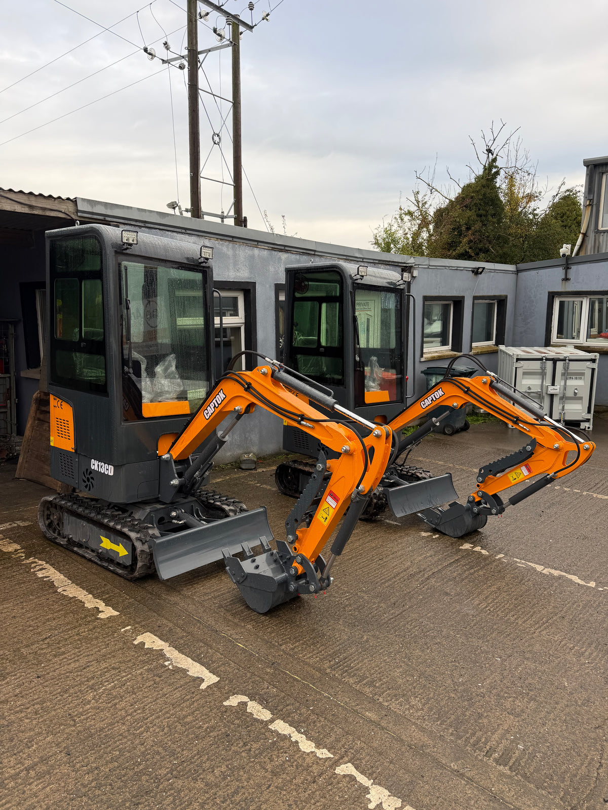 New CK13CD Mini Excavator – Enclosed Cab Unused