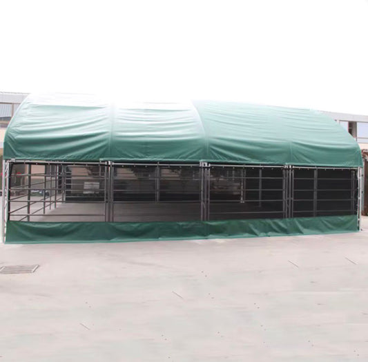 10m x 10m Livestock Shelter (Extra Heavy Duty 900g PVC, Double Trussed,Full Cover)