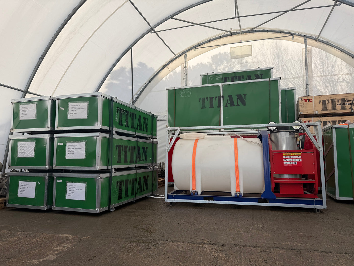 30ft x 40ft Heavy Duty Storage Shelter Ireland – Titan 30-40-15R Industrial PVC Shelter