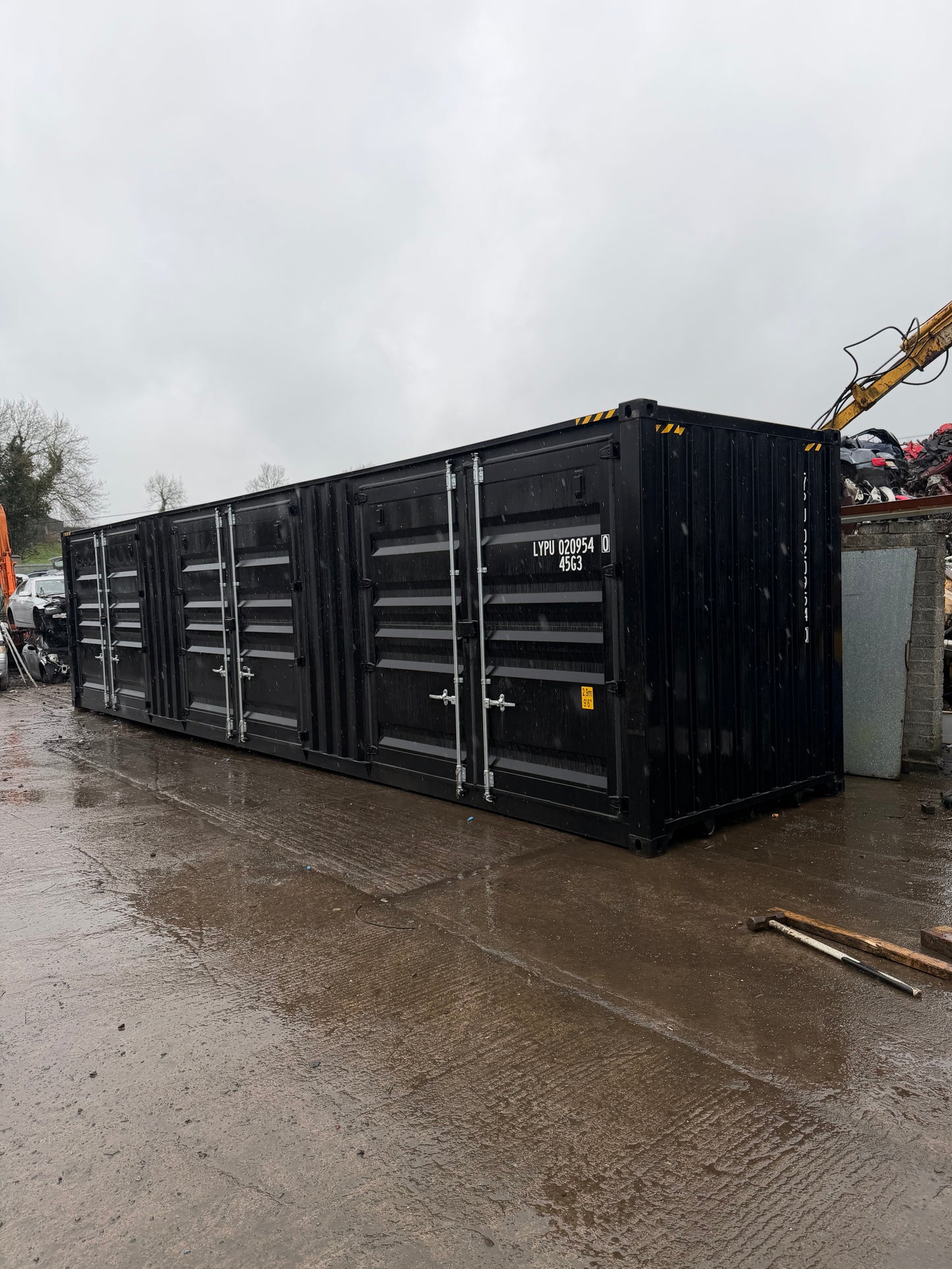 40ft HC Storage Container with 3 Side Opening Doors | High Cube Steel Container Ireland