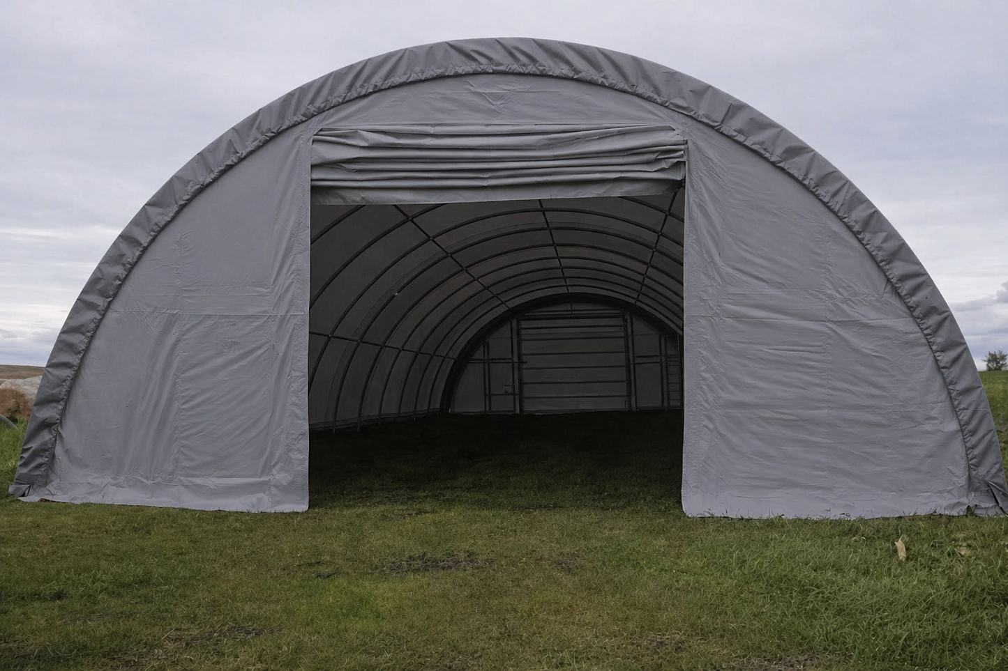 30ft x 65ft Industrial Shelter (Extra Heavy Duty 900g PVC, Winch Door)