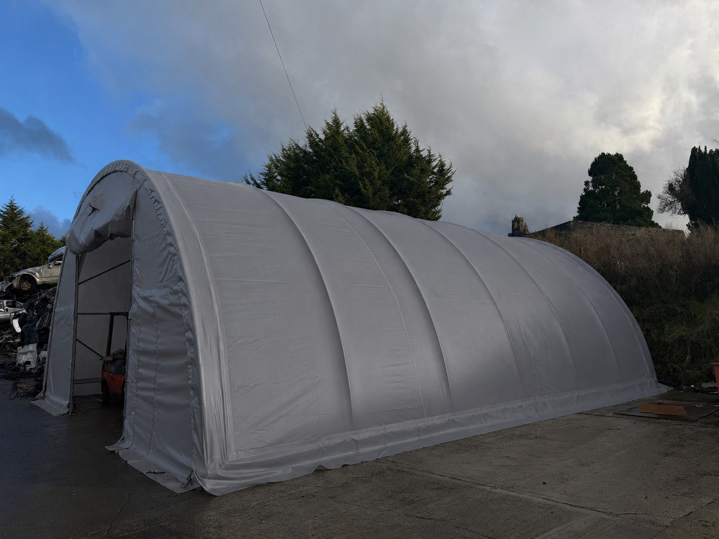 30ft x 65ft Industrial Shelter (Extra Heavy Duty 900g PVC, Winch Door)