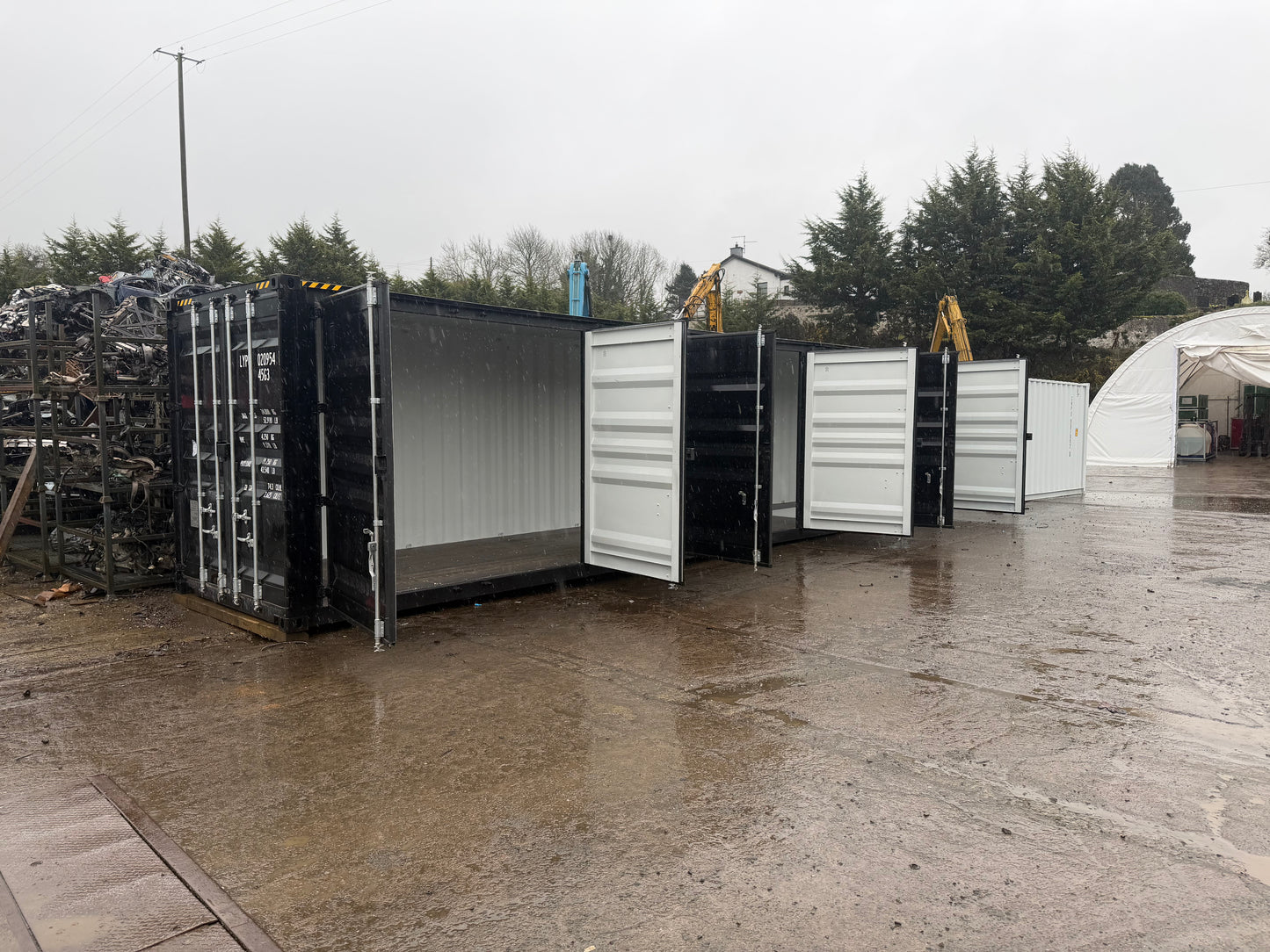 40ft HC Storage Container with 3 Side Opening Doors | High Cube Steel Container Ireland