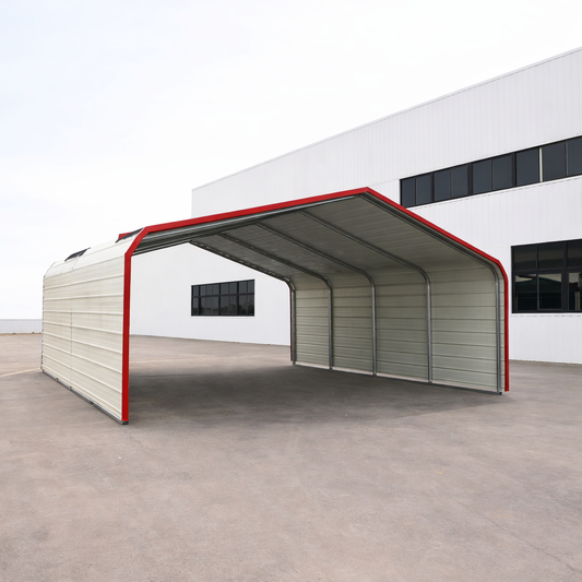 20ft x 20ft Galvanised Steel Carport Ireland – Heavy Duty Industrial Shelter