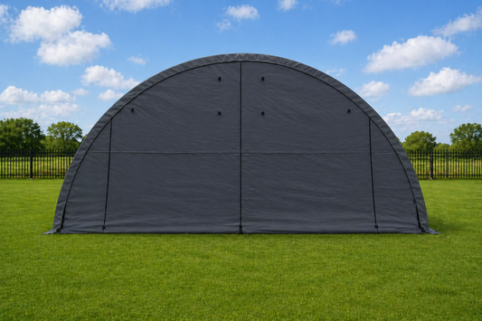 P202012R 900g Heavy Duty PVC Storage Shelter – Car Port | Dark Grey Full Kit