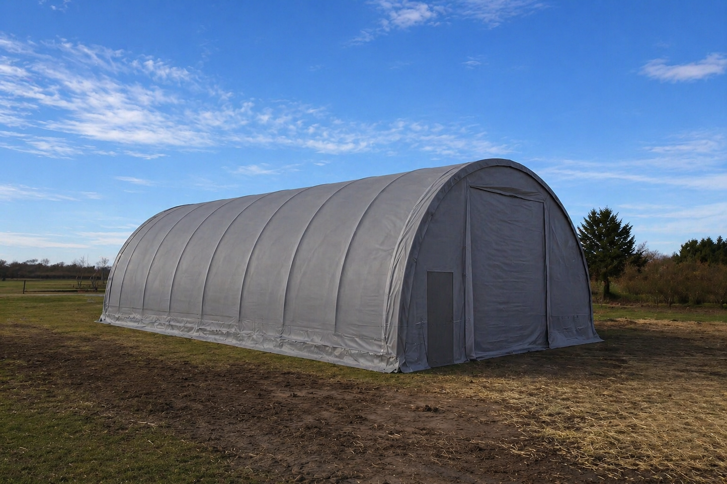 30ft x 65ft Industrial Shelter (Extra Heavy Duty 900g PVC, Winch Door)