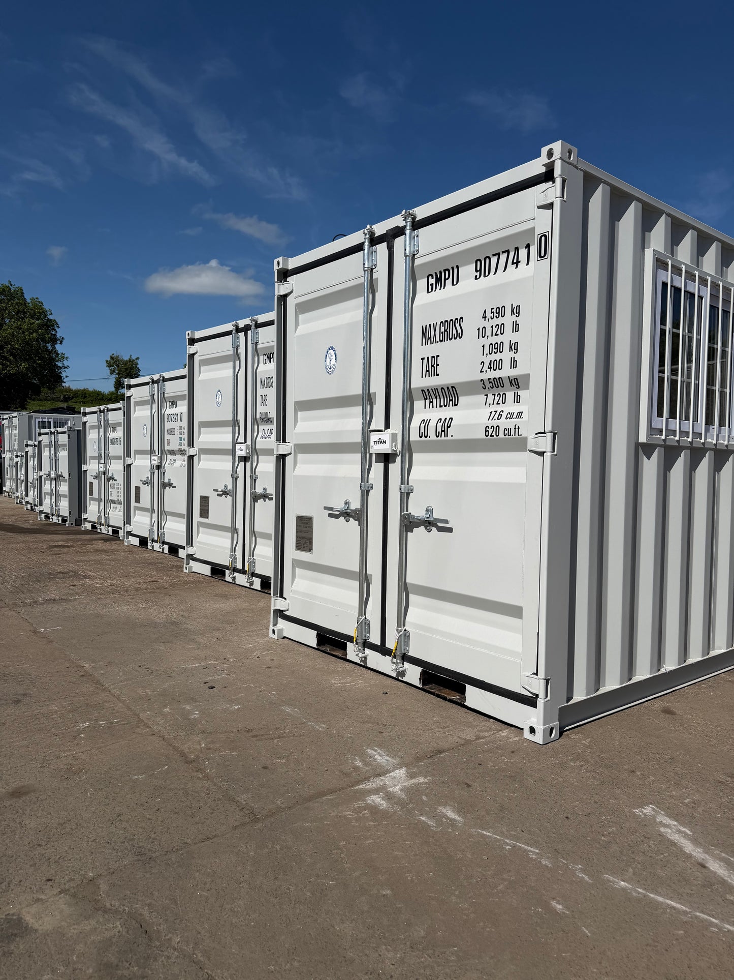 Mini Storage Container Ireland – Steel Site Container with Window & Double Door Access