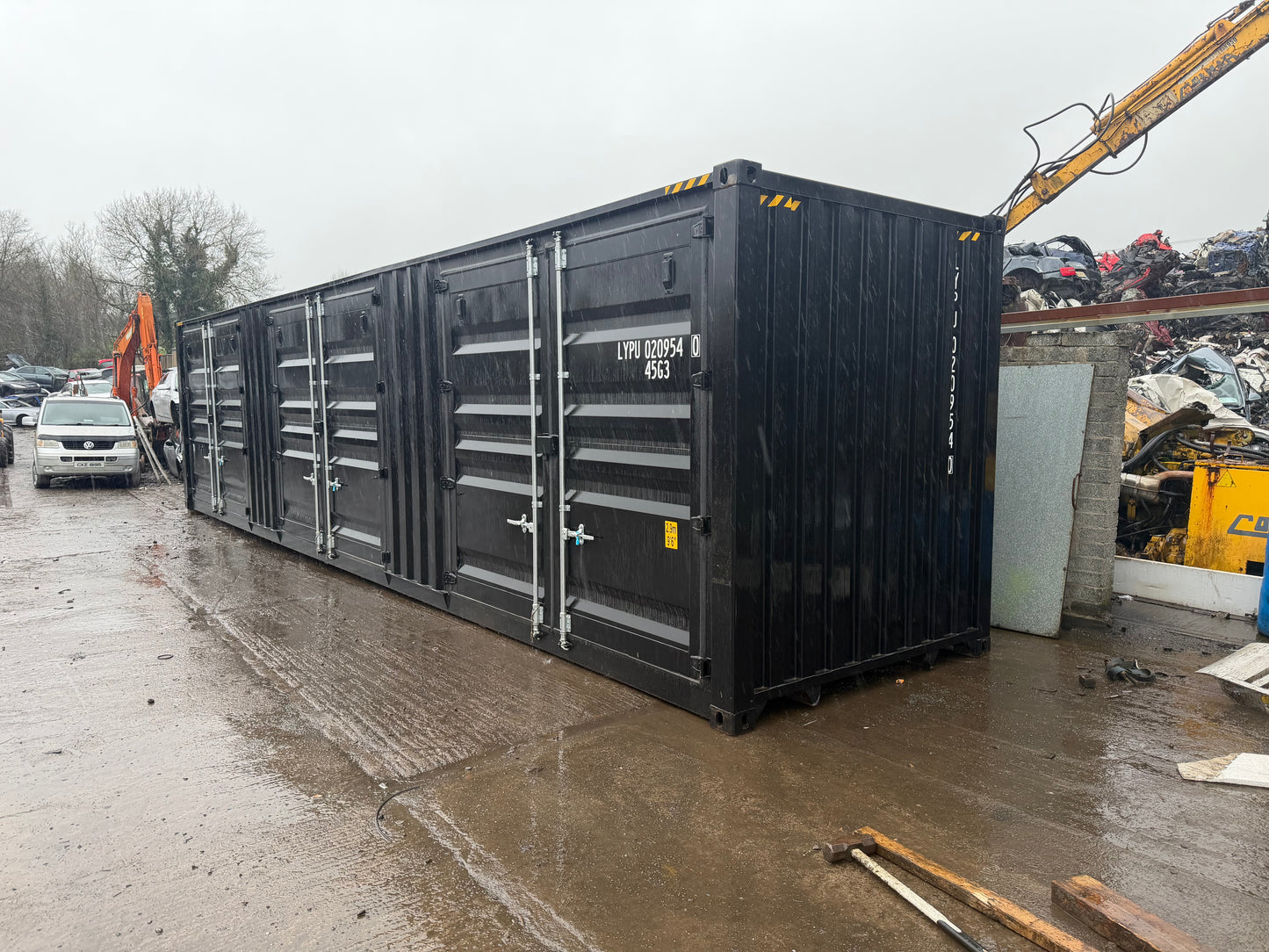 40ft HC Storage Container with 3 Side Opening Doors | High Cube Steel Container Ireland