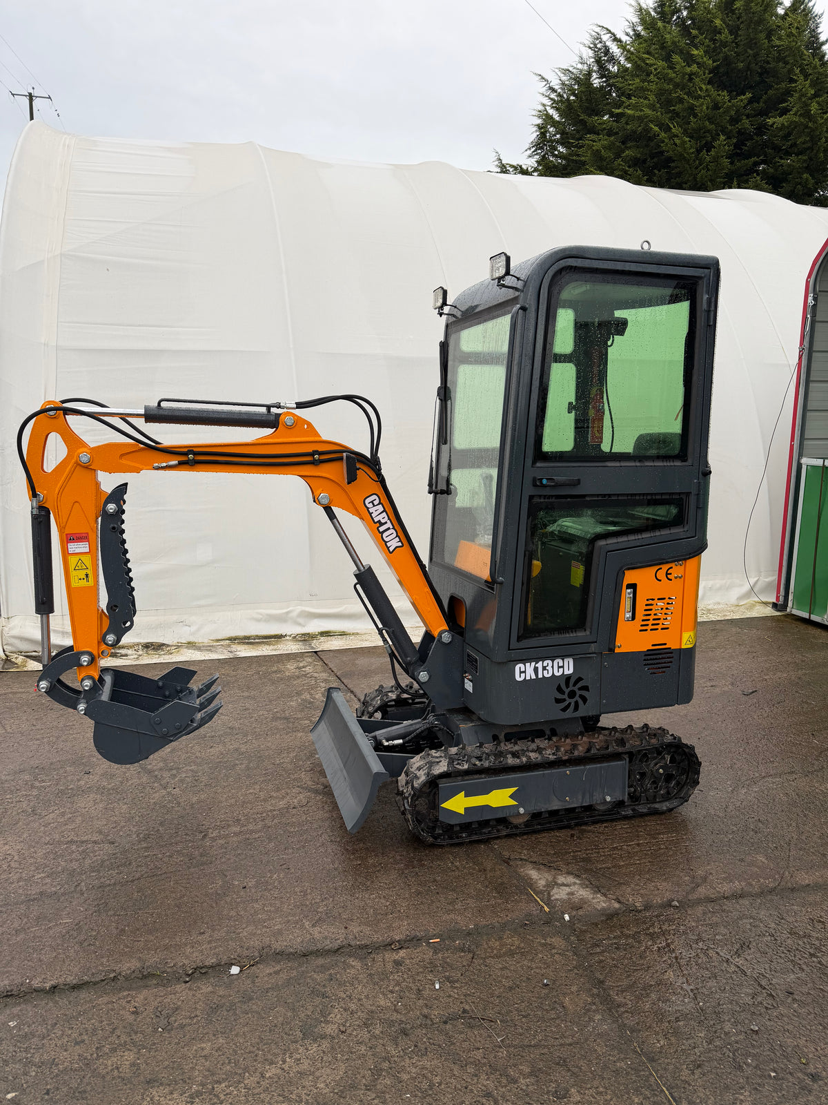 New CK13CD Mini Excavator – Enclosed Cab Unused