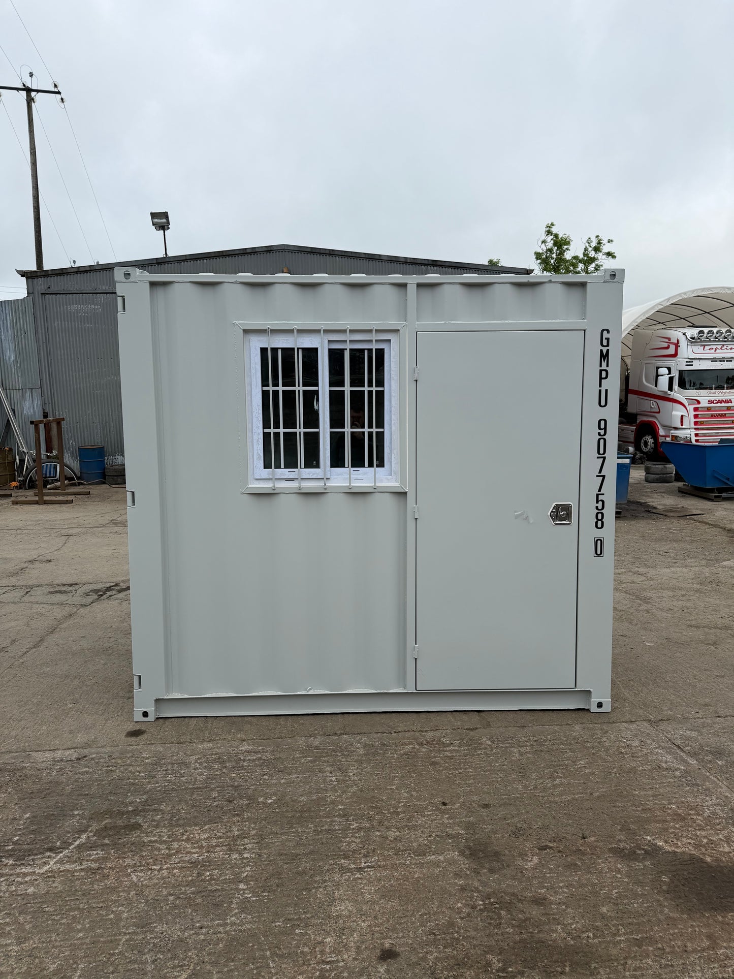 Mini Storage Container Ireland – Steel Site Container with Window & Double Door Access