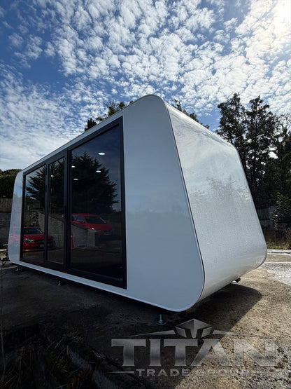 6m Push-Out Pod House – White – 75mm Insulated with Shower