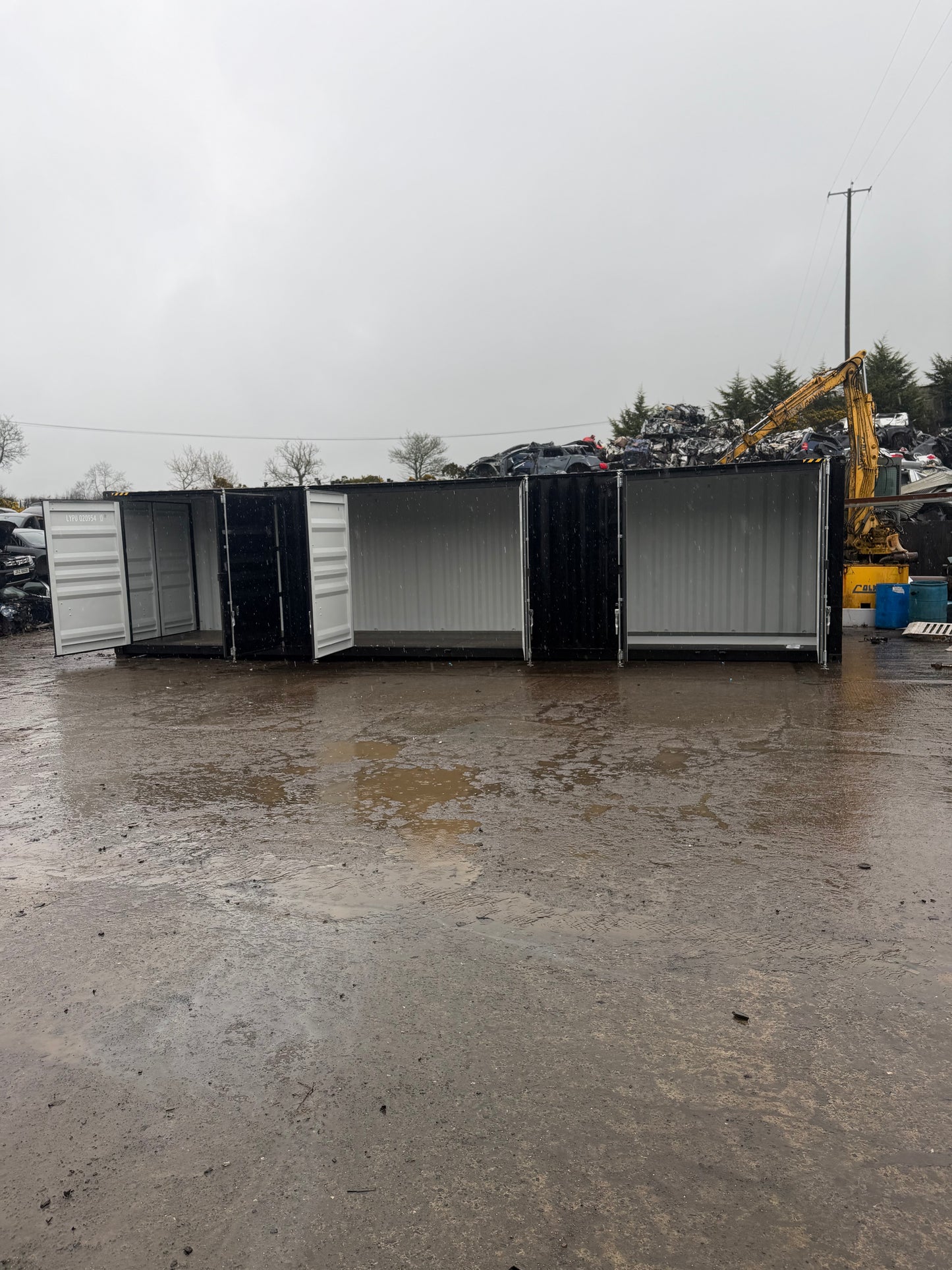 40ft HC Storage Container with 3 Side Opening Doors | High Cube Steel Container Ireland