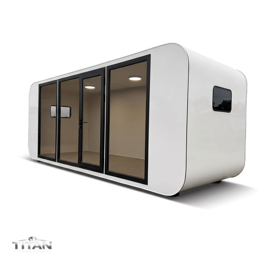 6m Pod House – White – 75mm Insulated Garden Room / Office