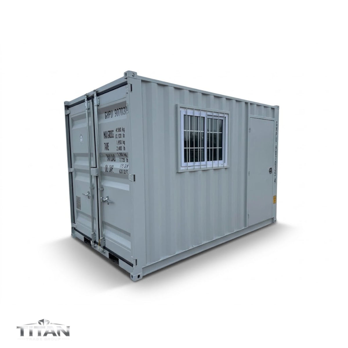 12ft Mini Steel Storage Container with Side Door & Window | Secure Site Storage