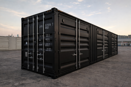 40ft HC Storage Container with 3 Side Opening Doors | High Cube Steel Container Ireland