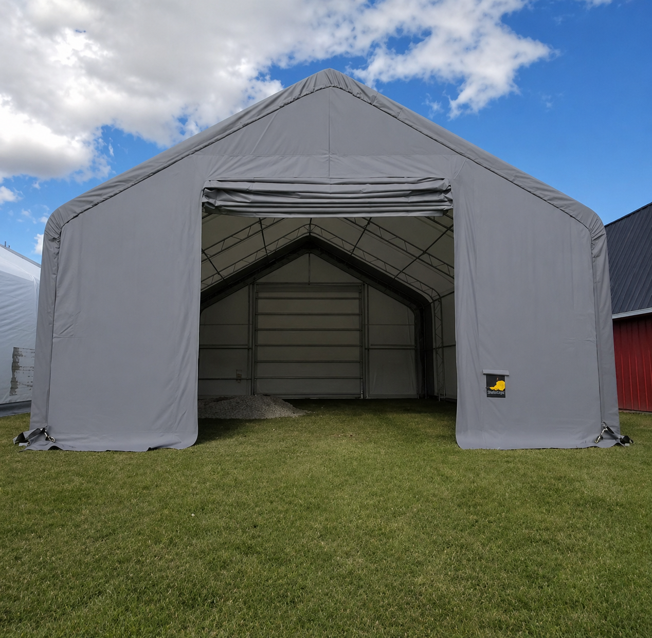 33ft x 40ft Industrial Storage Shelter (Extra Heavy Duty 900g PVC, Full Kit)