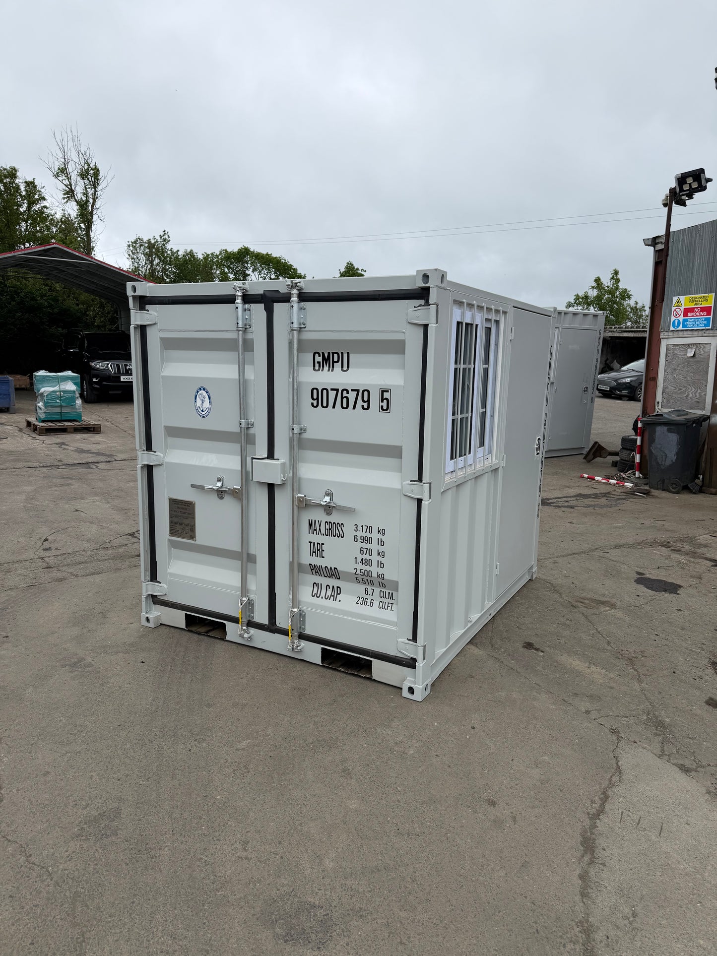 Mini Storage Container Ireland – Steel Site Container with Window & Double Door Access