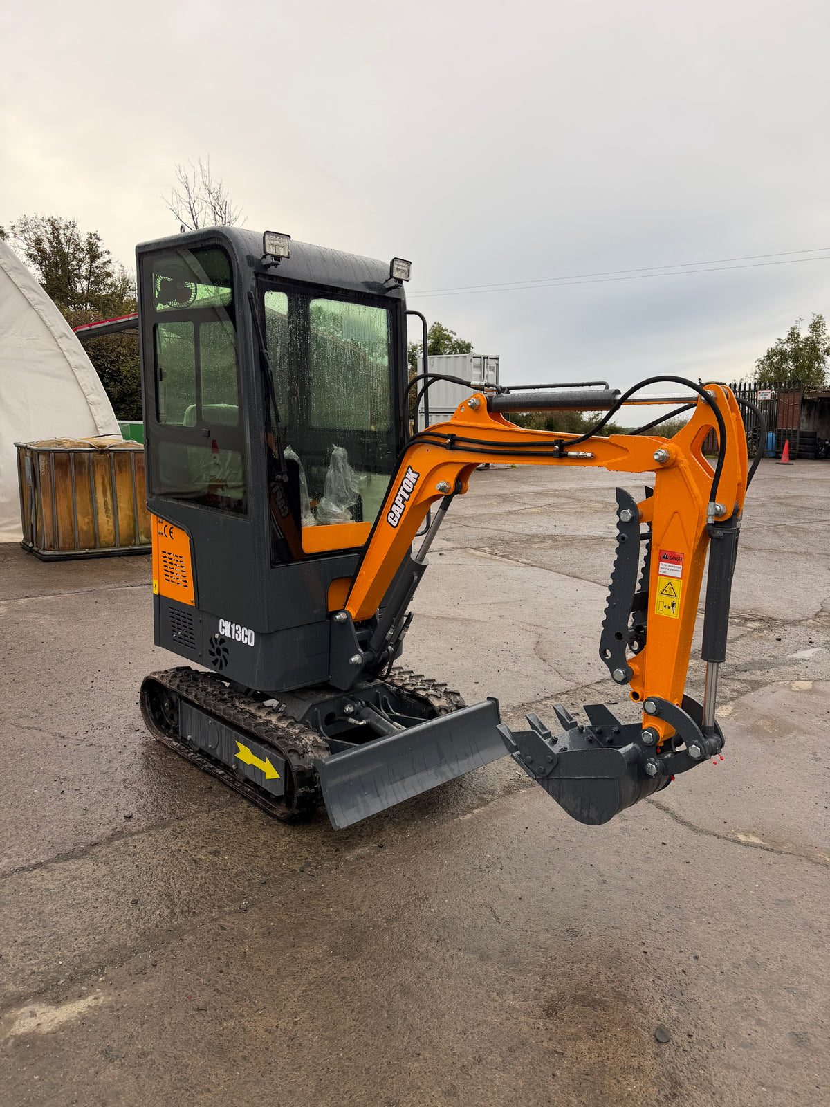 New CK13CD Mini Excavator – Enclosed Cab Unused