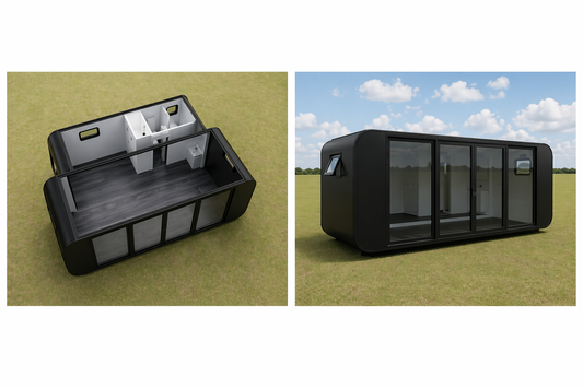 6m Self-Contained Cabin – Push-Out Type with Shower (75mm Insulated)