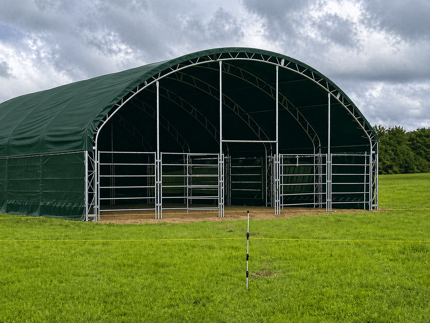 12m x 12m Livestock Shelter (Extra Heavy Duty 900g PVC, Double Trussed)