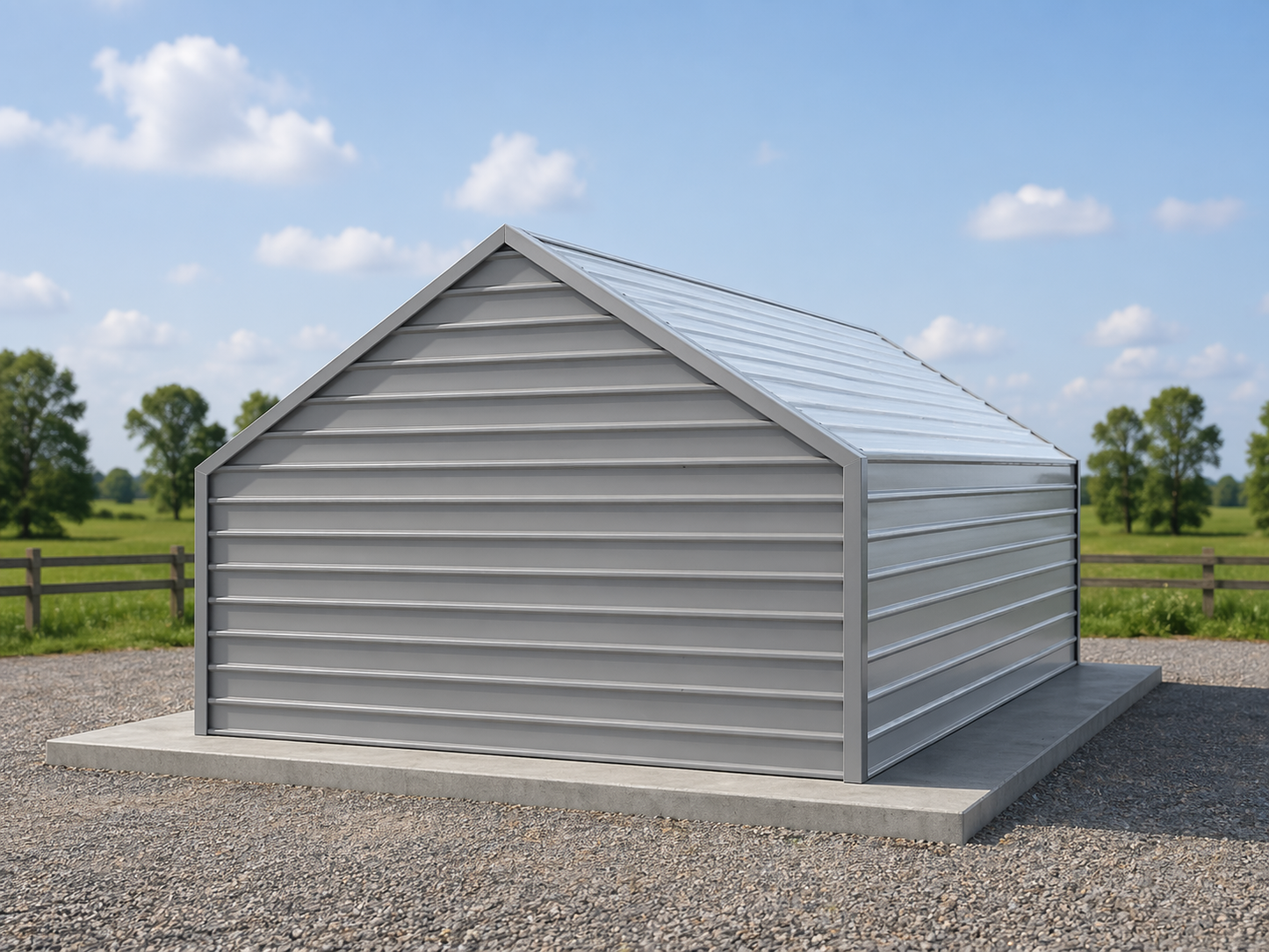 M131310 Galvanised Steel Livestock Metal Shed – Cover to Ground 13ft x 13ft Full Kit
