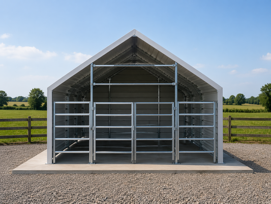 M131310 Galvanised Steel Livestock Metal Shed – Cover to Ground 13ft x 13ft Full Kit