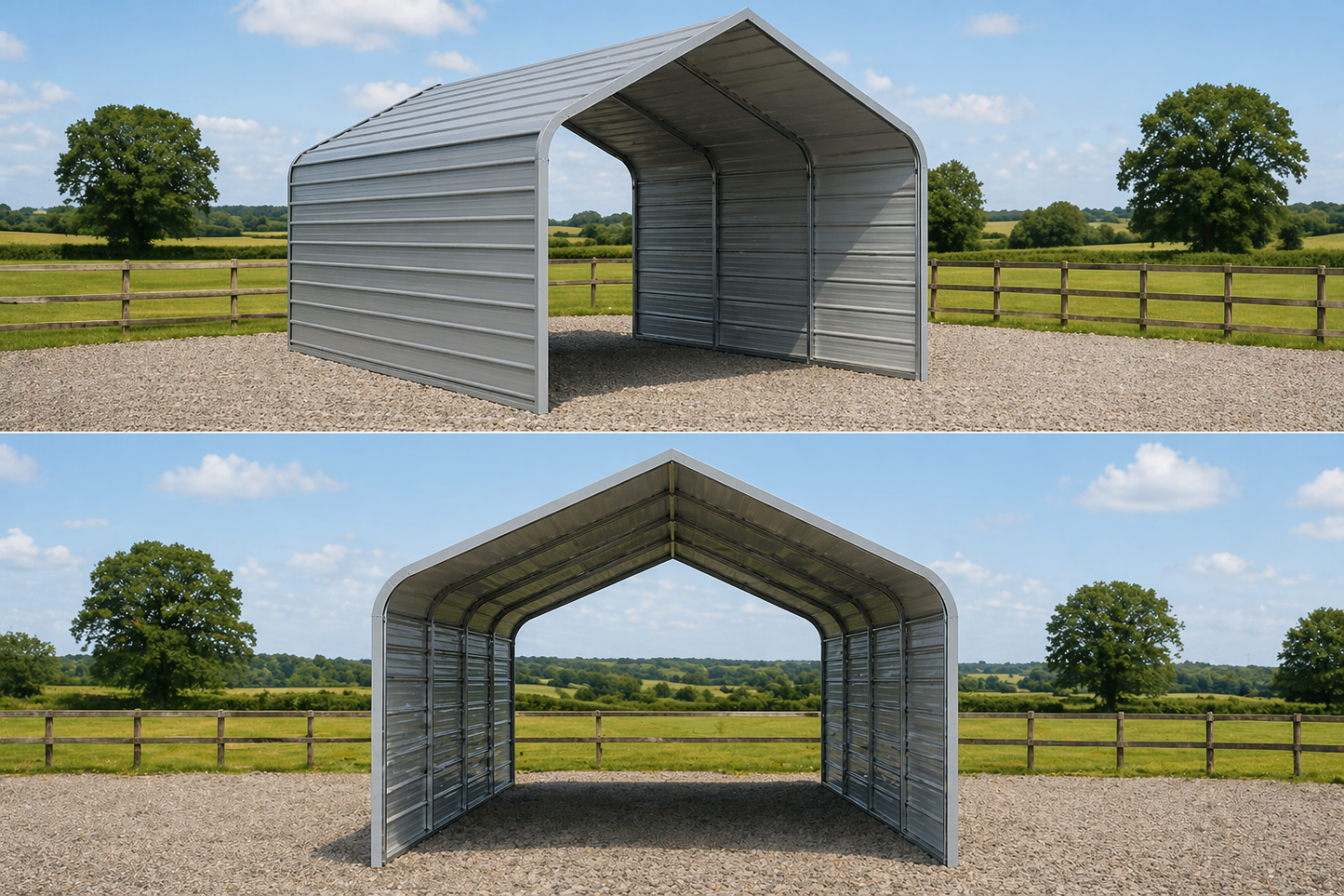 12ft x 20ft Metal Car Port – Heavy Duty (Cover to Ground) Full Kit