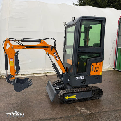 New CK13CD Mini Excavator – Enclosed Cab Unused