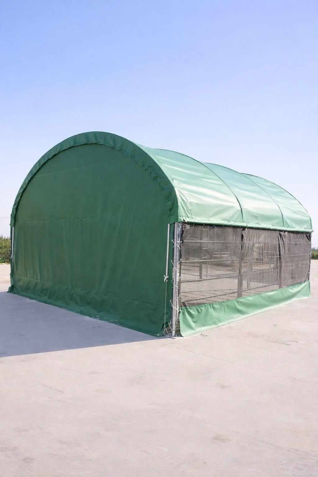 6m x 6m Livestock Shelter (Extra Heavy Duty 900g PVC, Full Cover)