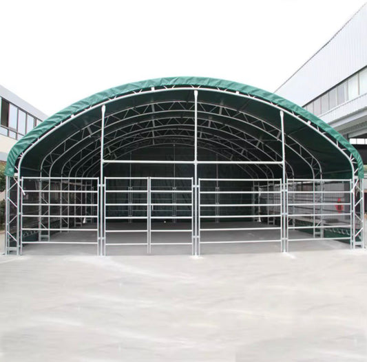 10m x 10m Livestock Shelter (Extra Heavy Duty 900g PVC, Double Trussed,Full Cover)