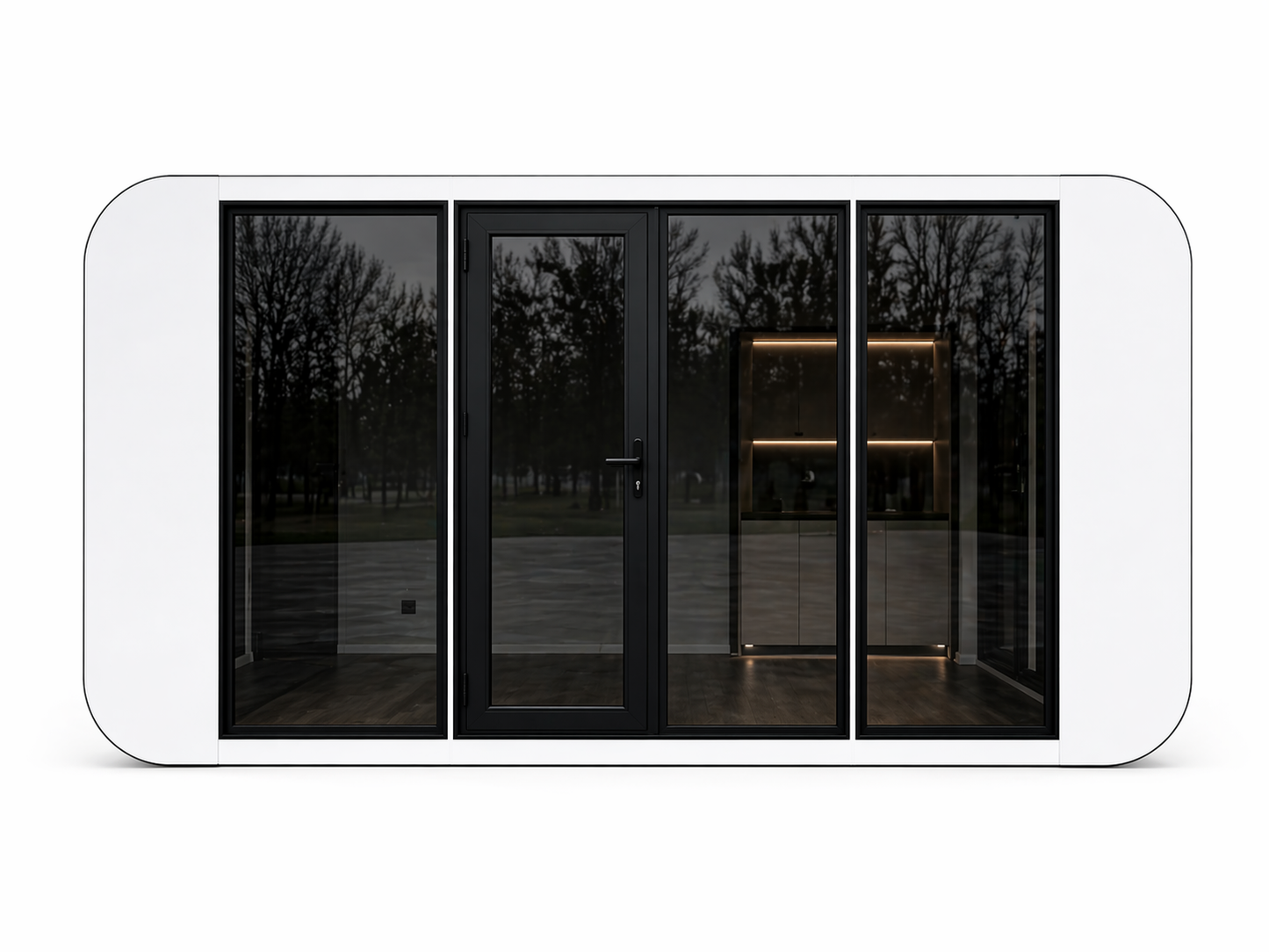 6m Push-Out Pod House – White – 75mm Insulated with Shower